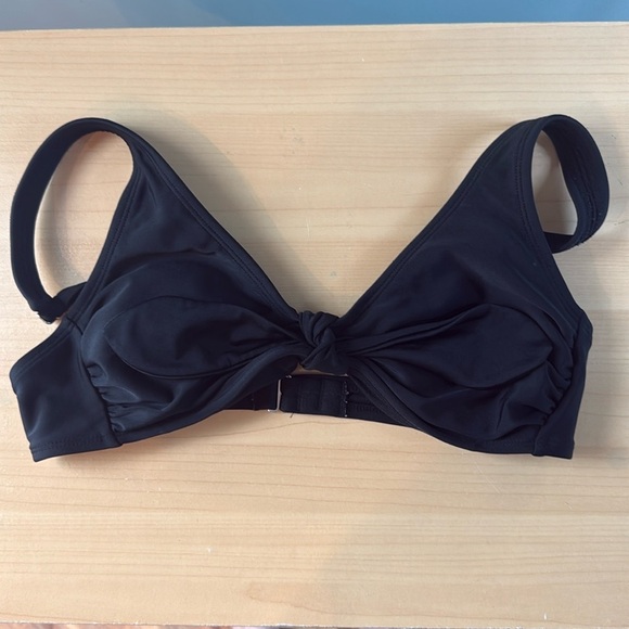 Xhilaration Swim Top black front tie - Picture 1 of 5